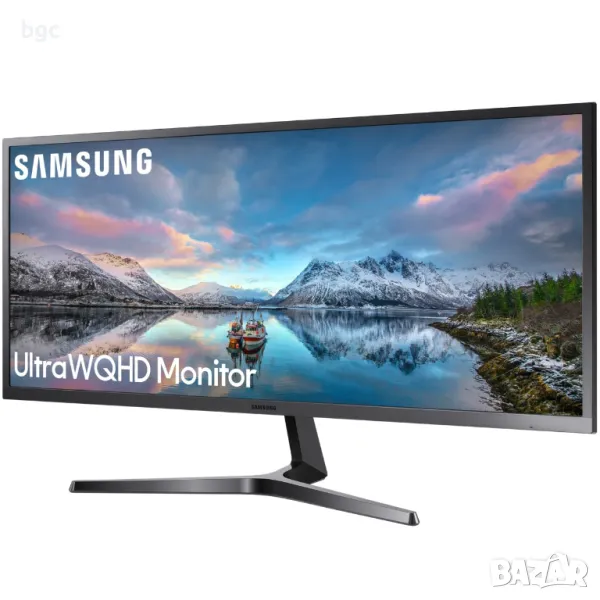 НОВ 34" Монитор Ultra Wide QHD, 60Hz, 4ms, DisplayPort, FreeSync, Dark Blue Gray, LS34J550WQRXEN, снимка 1