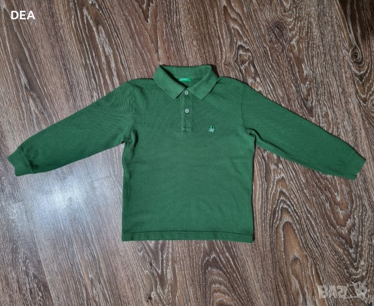 Зелена блуза Benetton 116см-10лв+подарък, снимка 1