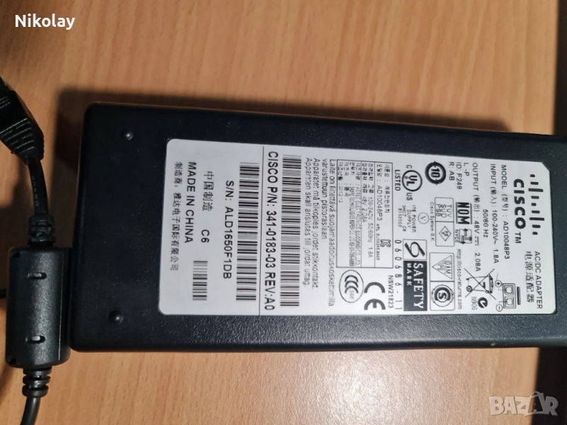 ЗАХРАНВАЩИ БЛОКОВЕ/АДАПТЕРИ TDK, CISCO, 24V, 48V, снимка 1