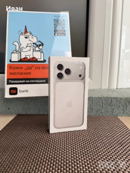 256!USA*102лв/м iPhone 17 Pro Max*Silver айфон 17 про макс, снимка 1