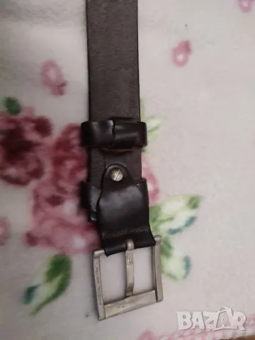 оригинален кожен колан на бранда uomo Italy genuine leather голям размер xl, снимка 6 - Колани - 49019625