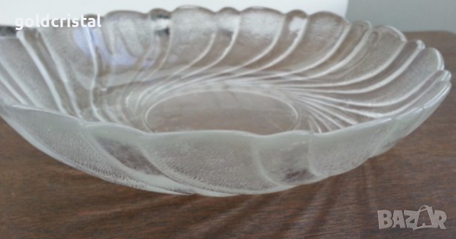 стъклена купа фруктиера , снимка 3 - Чинии - 14322409