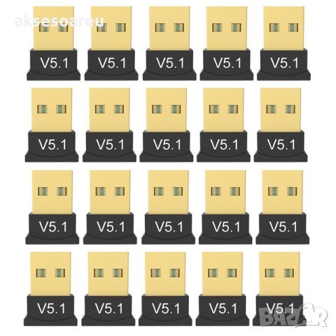USB Bluetooth 5.1 адаптер Handsfree Безжичен Приемник предавател 2.4 GHz за Лаптоп PC мишка аудио бл, снимка 17 - Други - 40821318