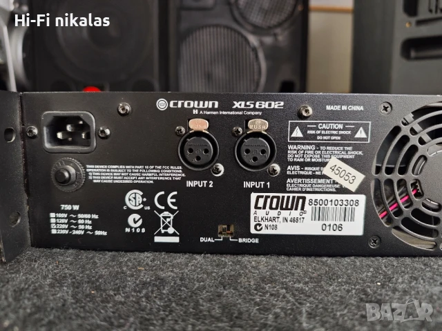 професионално стъпало усилвател CROWN XLS 602, снимка 6 - Ресийвъри, усилватели, смесителни пултове - 50657110