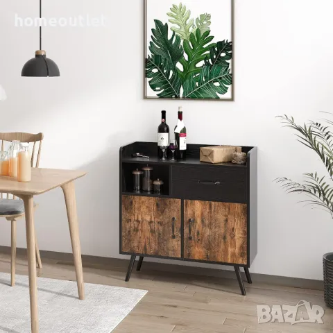 ПРОМОЦИЯ Многофункционален шкаф за съхранение в индустриален стил 10FJGSST13OK, снимка 5 - Шкафове - 48866665