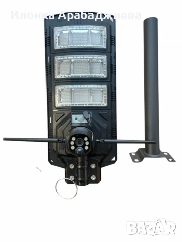 Интелигентна 2 в 1 улична соларна лампа с вградена 5MP камера – 1800W мощност, снимка 4 - Соларни лампи - 51122312