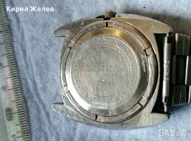 SEIKO AUTOMATIC 19 JEWELS JAPAN-G Стар РЯДЪК КОЛЕКЦИОНЕРСКИ ЯПОНСКИ ОРИГИНАЛЕН ЧАСОВНИК СЕЙКО 13798, снимка 7 - Антикварни и старинни предмети - 42125530