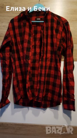червено каре риза гръндж пънк алтърнатив , снимка 1 - Ризи - 35799210