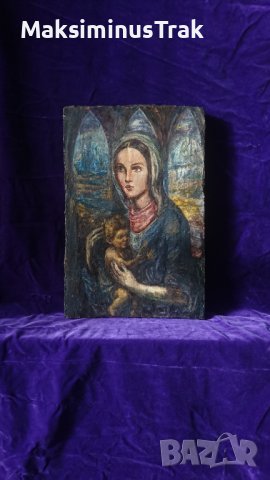 Мадона масло на дърво , снимка 8 - Други ценни предмети - 39520558