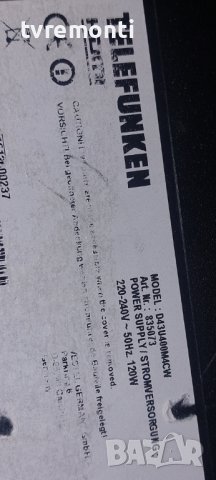 Платка POWER SUPPLY 17IPS72 Telefunken D43U400M4CW for 43inc DISPLAY VES430QNDL-2D-U11, снимка 5 - Части и Платки - 42721883