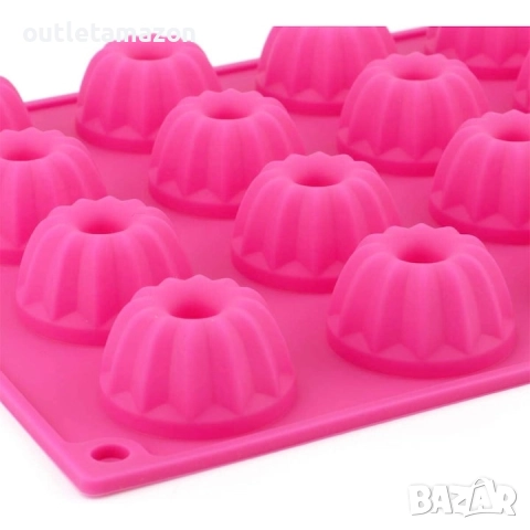 Комплект от 2 силиконови форми за печене, незалепващи, 29,8x19,9x2,2 см, за кексове Париж Саварин, снимка 3 - Форми - 52522619