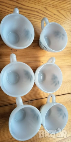 Винтидж чашки за кафе  Rigopal - Primavera, опалово стъкло, снимка 6 - Чаши - 53840010