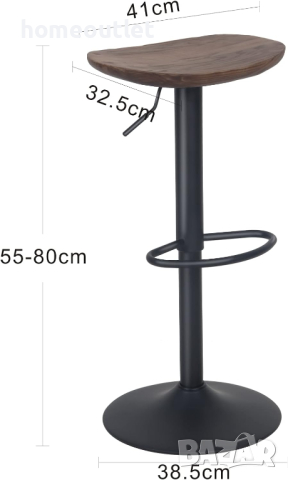 Бар столове YOUNIKE EUYY102-ALL-1920DBK, снимка 4 - Столове - 44840301