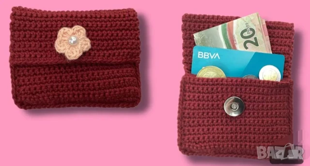 Плетена малка чантичка цвят по избор на клиента   , снимка 2 - Чанти - 51172495