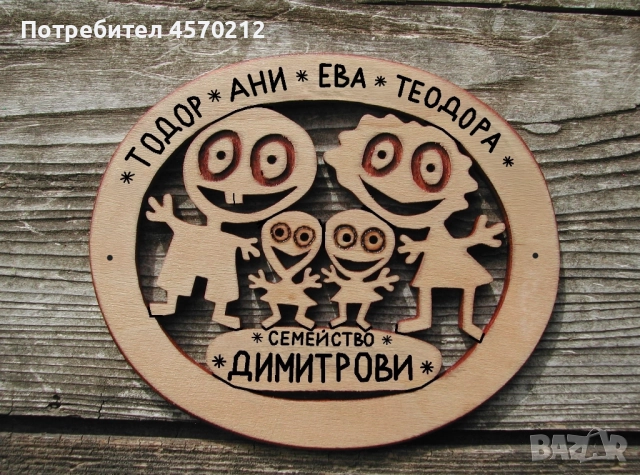 Табелка за врата с фамилия, Персонализирана табела за входна врата на семейство с деца, снимка 7 - Декорация за дома - 52025595