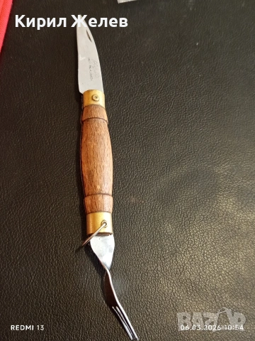 Джобен нож MAM PORTUGAL с дървена дъбова дръжка за КОЛЕКЦИЯ 40257, снимка 3 - Ножове - 53731953