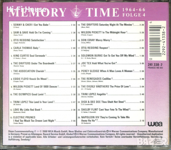 Memory Time vol 4, снимка 2 - CD дискове - 36241778