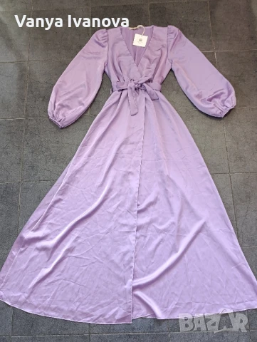 Insta girl дълга лилава рокля за повод, снимка 2 - Рокли - 50839265