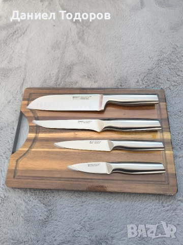 Комплект ножове BRIO БРИО с дъска, снимка 4 - Прибори за хранене, готвене и сервиране - 52962562