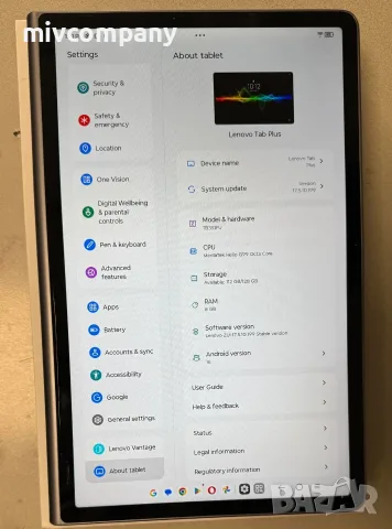 Таблет Lenovo Tab Plus 128/8gb, снимка 2 - Таблети - 56138705