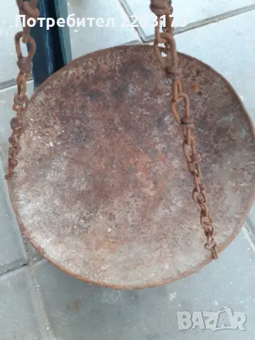 Стар кантар с железен топуз, снимка 2 - Декорация за дома - 48050821