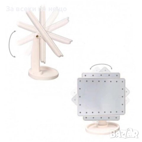 Голямо LED огледало с 22 LED лампи 360 градуса, снимка 3 - Други - 39318387