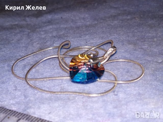 ИЗИСКАН КРИСТАЛЕН СРЕБЪРЕН АРТ МЕДАЛЬОН със СРЕБЪРНА ВЕРИЖКА СРЕБРО 925 БУТИКОВО БИЖУ ИТАЛИЯ 38266, снимка 15 - Колиета, медальони, синджири - 40940676