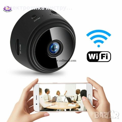 Мини Скрита Камера Smartis А9, Шпионска камера, Wireless, Full HD, Нощно виждане, Черен, снимка 3 - Камери - 42376022