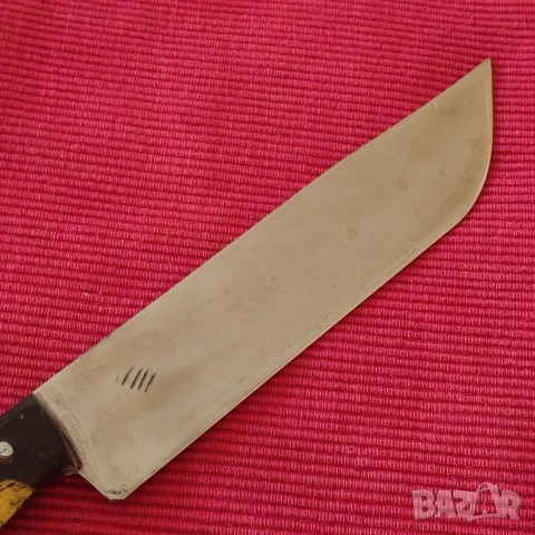 Стар касапски нож, ръчно изработен от соца. , снимка 4 - Ножове - 53143685