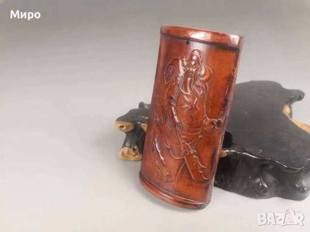 ИЗОБРАЖЕНИЕ НА АЗИАТСКИ ВОЙН ИМПЕРАТОР??? ТИБЕТ НЕПАЛ АЗИЯ , снимка 2 - Антикварни и старинни предмети - 40770256