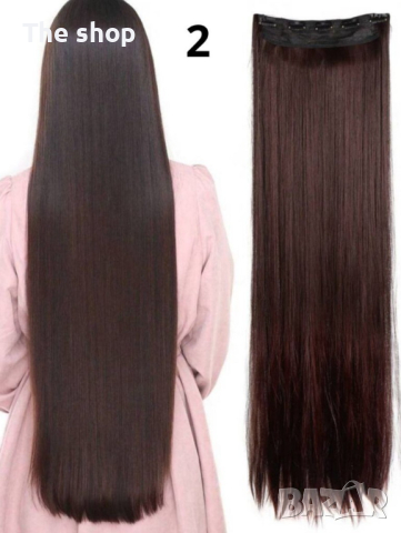 Качествена дълга коса/ цял екстеншън, снимка 2 - Продукти за коса - 44729866