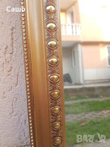 Огледало Кристално Позлатено, снимка 3 - Антикварни и старинни предмети - 52878053
