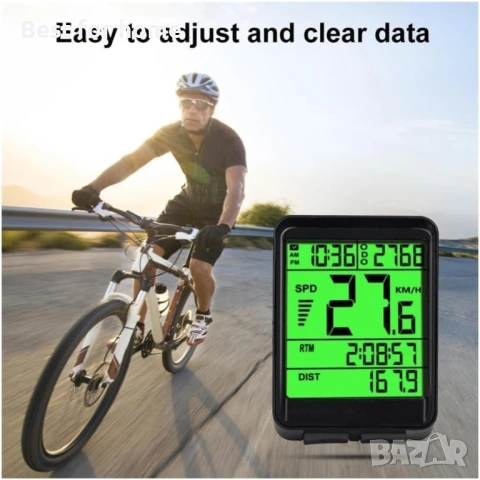 Скоростомер, километраж 1/3 бр., безжичен цифров скоростомер за велосипед, километраж за мотоциклет, снимка 6 - Аксесоари за велосипеди - 53444541