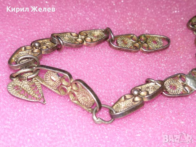 СТАРИННА СРЕБЪРНА ГРИВНА ФИЛИГРАННО СРЕБРО ВИСОКА ПРОБА РЪЧНА МАЙСТОРСКА РЕТРО ИЗРАБОТКА 41950, снимка 14 - Антикварни и старинни предмети - 44393999