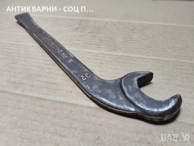 Стар Соц Комбиниран Гаечен Ключ 32мм - Щанга. / НОМЕР 417., снимка 2 - Други инструменти - 55711674