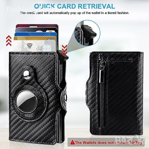 Нов кожен портфейл Държи до 6 карти Джоб за монети Мъж Подарък , снимка 5 - Портфейли, портмонета - 41989877