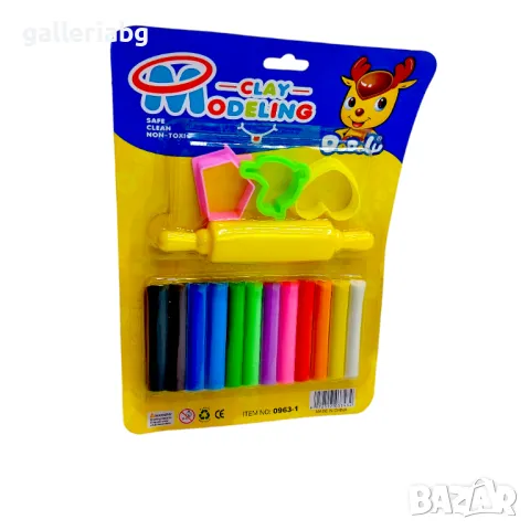 Пластилин с формички и точилка – творчески комплект за деца