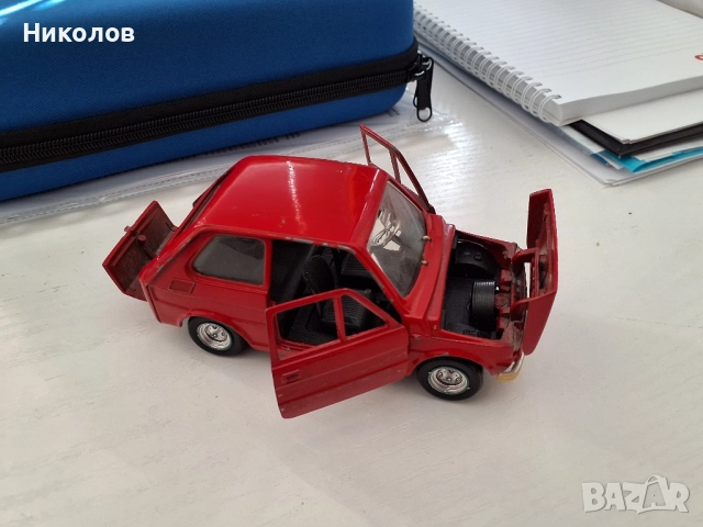 FIAT 126 1/25 POLISTIL рядък  1:25, снимка 4 - Коли, камиони, мотори, писти - 52421848