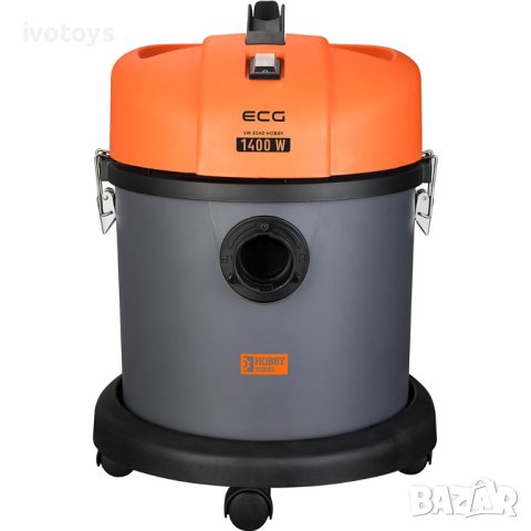Прахосмукачка за мокро и сухо почистване ECG VM 3140 Hobby, 1400W, 20l, Сив/Оранжев, снимка 3 - Прахосмукачки - 41882576