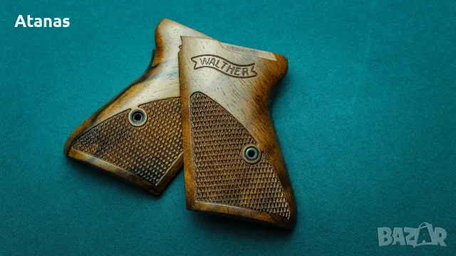 Чирени за Валтер/Walther PPK - орехови - ръчноизработени - гравирано лого, снимка 4 - Оборудване и аксесоари за оръжия - 56130538
