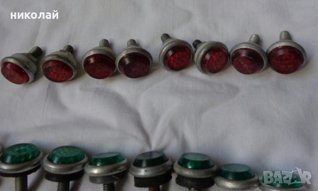 Ретро светлоотразители Български за закрепване на рег. номер на автомобили и мотоциклети чисто нови., снимка 2 - Аксесоари и консумативи - 44435960