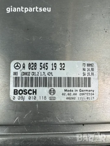 ECU Компютър Двигател за Мерцедес Mercedes-benz W168 A0285451932, снимка 2 - Части - 49273948