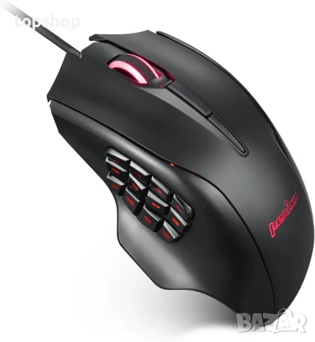Геймърска мишка Perixx MX-3100 MMO - 12000 DPI - PMW 3360 - 12 бутона за палец - RGB осветление..., снимка 2 - Клавиатури и мишки - 50494840