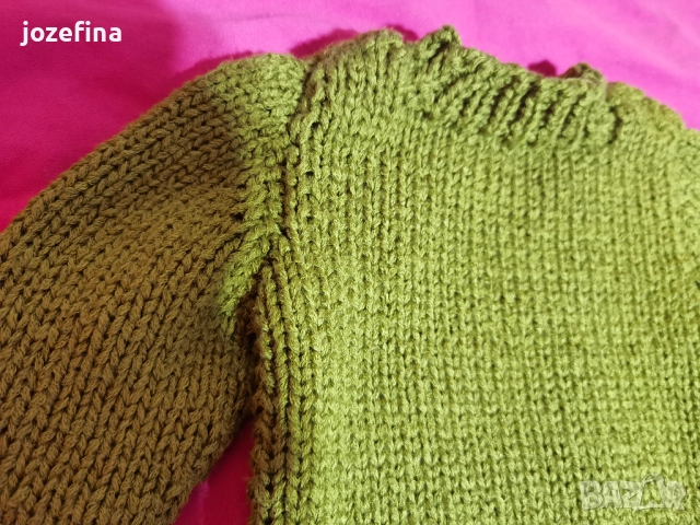 Детски ръчно плетен пуловер за 2-3г дете, снимка 5 - Детски пуловери и жилетки - 51802240