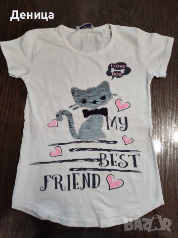 Лот летни блузки, потници и ризки за момиче, размер 128, снимка 6 - Детски тениски и потници - 38618199