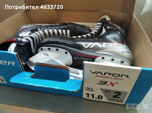 Кънки за лед, хокей Bauer Vapor 3X, номер 46.5, 47, снимка 2 - Зимни спортове - 52583795