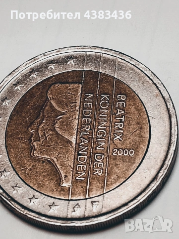 монета от 2 евро от 2000г