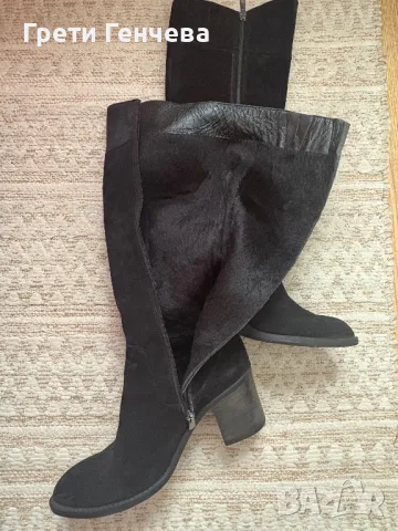 Дамски ботуши номер 40 естествен набук, снимка 2 - Дамски ботуши - 50075860