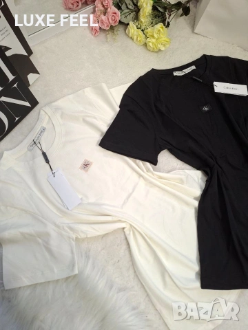 Calvin Klein ⚜️Дамска Памучна Тениска , снимка 6 - Тениски - 53287402