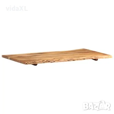 vidaXL Плот за маса, акациево дърво масив, 100x(50-60)x2,5 cм（SKU:286331）, снимка 4 - Маси - 48436214